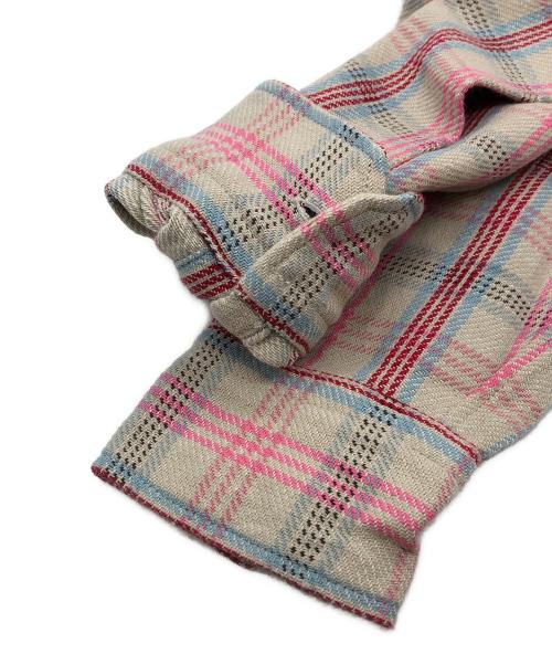 45R（フォーティファイブ・アール）45R (フォーティファイブ・アール) インドネルの908ローファーちび襟シャツ ベージュ サイズ:02の古着・服飾アイテム