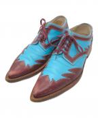 COMME des GARCONSコムデギャルソン）の古着「レザーウエスタンシューズ」｜ブルー