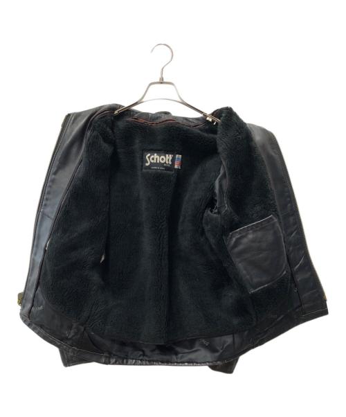 Schott（ショット）Schott (ショット) レザージャケット ブラック サイズ:36の古着・服飾アイテム