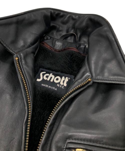 Schott（ショット）Schott (ショット) レザージャケット ブラック サイズ:36の古着・服飾アイテム