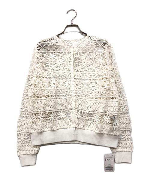 journal standard luxe（ジャーナルスタンダード ラックス）journal standard luxe (ジャーナルスタンダード ラックス) コットンレース リブブラウス ホワイト サイズ:F 未使用品の古着・服飾アイテム