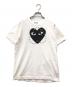 PLAY COMME des GARCONS（プレイコムデギャルソン）の古着「スタッズハートプリントTシャツ」｜ホワイト