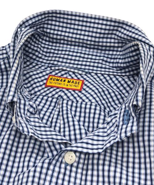 HUMAN MADE（ヒューマンメイド）HUMAN MADE (ヒューマンメイド) チェックシャツ ブルー サイズ:Lの古着・服飾アイテム