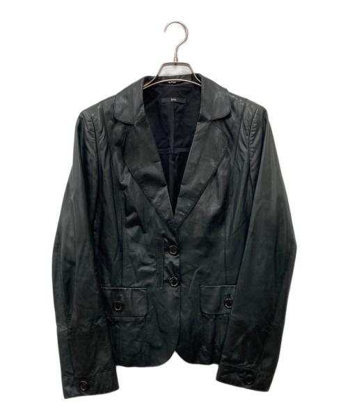HUGO BOSS（ヒューゴ ボス）HUGO BOSS (ヒューゴ ボス) レザージャケット ブラック サイズ:下記参照の古着・服飾アイテム