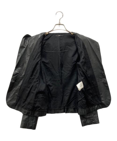 HUGO BOSS（ヒューゴ ボス）HUGO BOSS (ヒューゴ ボス) レザージャケット ブラック サイズ:下記参照の古着・服飾アイテム