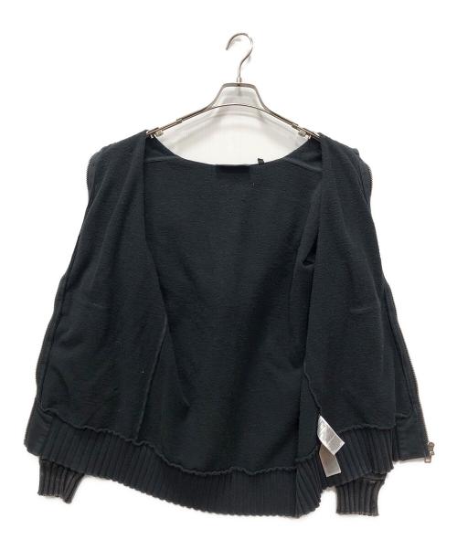 DIESEL（ディーゼル）DIESEL (ディーゼル) ダメージ加工ジップパーカー ブラック サイズ:XSの古着・服飾アイテム