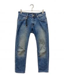 INCOTEX BLUE DIVISION（インコテックスブルーディヴィジョン）の古着「ウォッシュドスリムテーパードストレッチクロップドデニム」｜ブルー