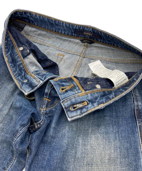 INCOTEX BLUE DIVISION（インコテックスブルーディヴィジョン）INCOTEX BLUE DIVISION (インコテックスブルーディヴィジョン) ウォッシュドスリムテーパードストレッチクロップドデニム ブルー サイズ:29の古着・服飾アイテム