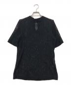 Mame Kurogouchiマメクロゴウチ）の古着「Curtain Lace Jacquard Jersey Top」｜ブラック