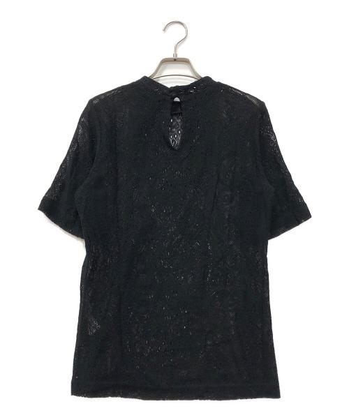 Mame Kurogouchi（マメクロゴウチ）mame kurogouchi (マメクロゴウチ) Curtain Lace Jacquard Jersey Top ブラック サイズ:2の古着・服飾アイテム