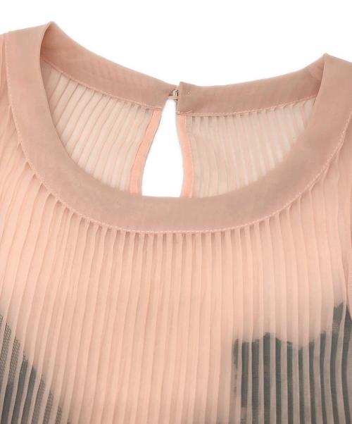 sacai（サカイ）sacai (サカイ) シアー プリーツ ノースリーブブラウス ピンク サイズ:1の古着・服飾アイテム