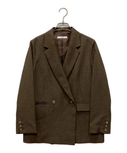 JOURNAL STANDARD relume（ジャーナルスタンダード レリューム）JOURNAL STANDARD relume (ジャーナルスタンダード レリューム) シャークツイードテーラドジャケット ブラウン サイズ:36の古着・服飾アイテム