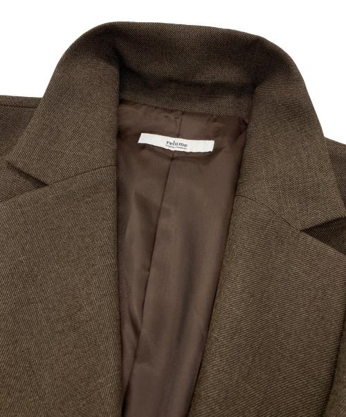 JOURNAL STANDARD relume（ジャーナルスタンダード レリューム）JOURNAL STANDARD relume (ジャーナルスタンダード レリューム) シャークツイードテーラドジャケット ブラウン サイズ:36の古着・服飾アイテム