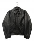 FREAK'S STOREフリークスストア）の古着「カーフレザーミニマル シングル ライダースジャケット」｜ブラック