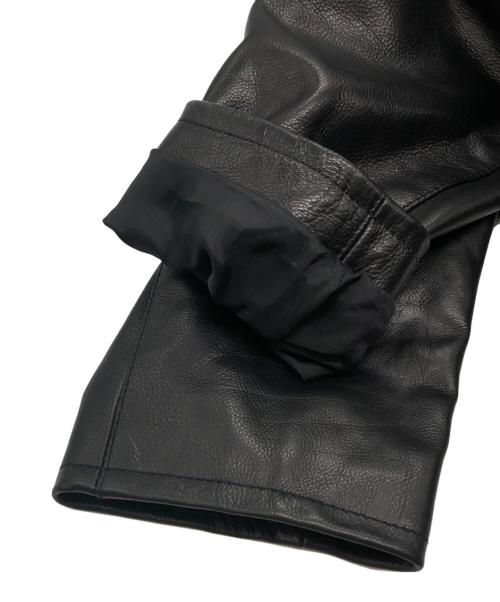 FREAK'S STORE（フリークスストア）FREAK'S STORE (フリークストア) カーフレザーミニマル シングル ライダースジャケット ブラック サイズ:Mの古着・服飾アイテム