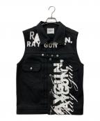 TAKAHIROMIYASHITA TheSoloIst.タカヒロミヤシタ ザソロイスト）の古着「right - left sleeveless jean jacket.」｜ブラック