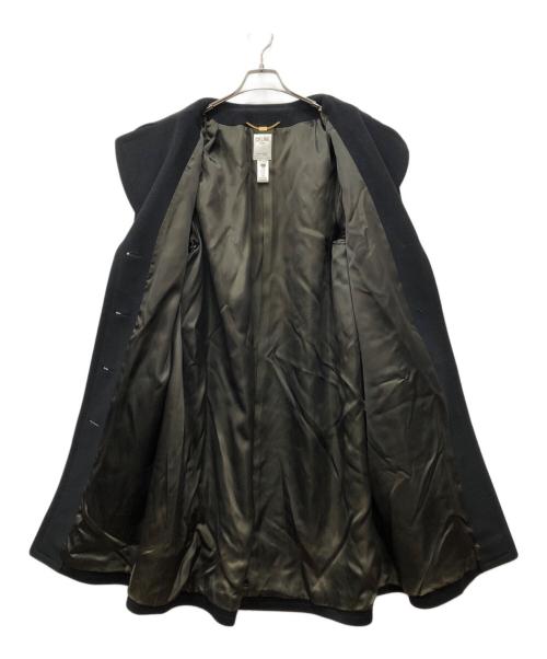 CELINE（セリーヌ）CELINE (セリーヌ) カシミヤアンゴラ混メルトンコート ブラック サイズ:40の古着・服飾アイテム