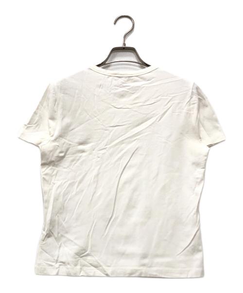 CELINE（セリーヌ）CELINE (セリーヌ) スパンコールロゴTシャツ ホワイト サイズ:Lの古着・服飾アイテム