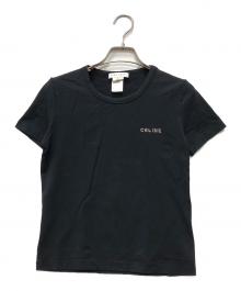 CELINE（セリーヌ）の古着「スパンコールロゴTシャツ」｜ブラック