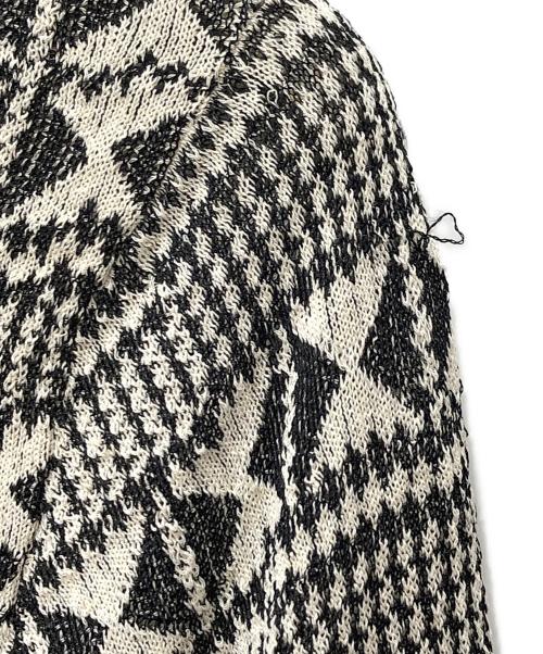 Saint Laurent Paris（サンローランパリ）Saint Laurent Paris (サンローランパリ) ダメージ加工総柄ニット ホワイト サイズ:XSの古着・服飾アイテム