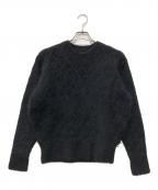 stussyステューシー）の古着「Fuzzy Lattice Crewセーター」｜ブラック