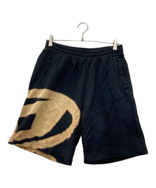 DIESEL（ディーゼル）DIESEL (ディーゼル) P-CREW-BLEACHスウェットハーフ パンツ ブラック サイズ:Mの古着・服飾アイテム