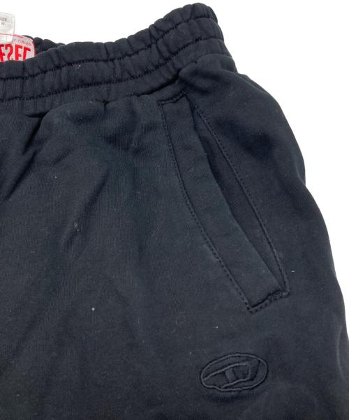 DIESEL（ディーゼル）DIESEL (ディーゼル) P-CREW-BLEACHスウェットハーフ パンツ ブラック サイズ:Mの古着・服飾アイテム