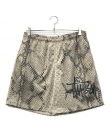 stussy（ステューシー）の古着「Mesh Short Basic Snake "Bone"」｜グレー