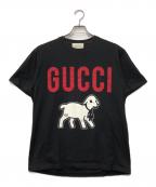 GUCCIグッチ）の古着「グッチラムオーバーサイズTシャツ」｜ブラック
