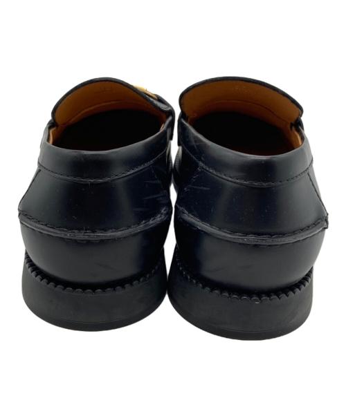 TOD'S（トッズ）TOD'S (トッズ) Tタイムレス レザー スクエアトゥシューズ ブラック サイズ:37の古着・服飾アイテム