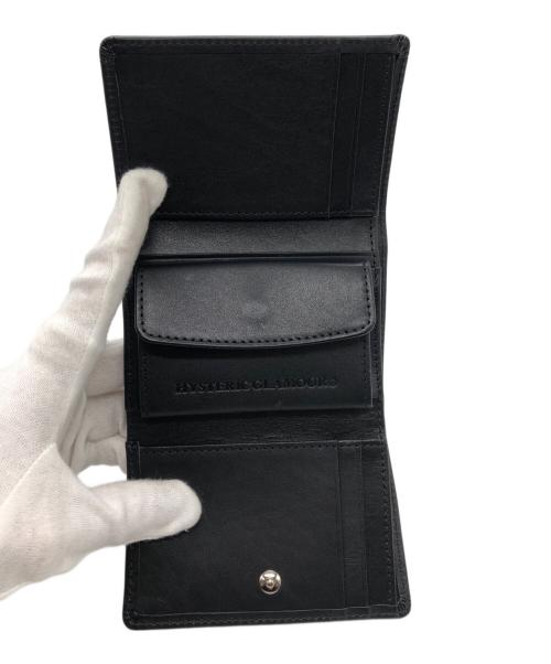 Hysteric Glamour（ヒステリックグラマー）Hysteric Glamour (ヒステリックグラマー) ロゴスタッズ 三つ折りウォレット ブラック 未使用品の古着・服飾アイテム