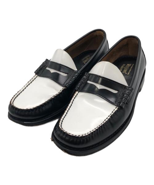 G.H.BASS（ジーエイチバス）G.H.BASS (ジーエイチバス) ローファー ホワイト×ブラック サイズ:8の古着・服飾アイテム