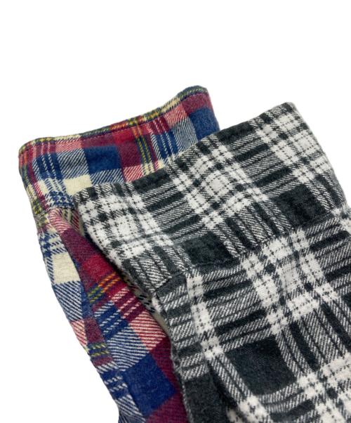 Rebuild by Needles（リビルドバイニードルス）Rebuild by Needles (リビルドバイニードルス) パッチワークシャツ ブルー×レッド サイズ:不明の古着・服飾アイテム