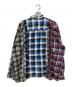 Rebuild by Needles (リビルドバイニードルス) パッチワークシャツ ブルー×レッド サイズ:不明：9000円