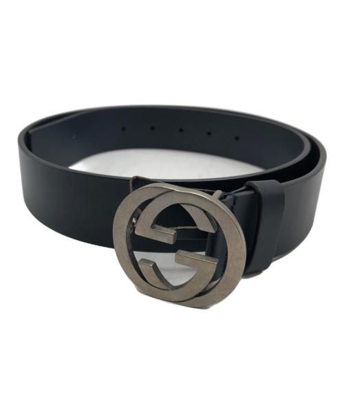 GUCCI（グッチ）GUCCI (グッチ) インターロッキング GGベルト ブラックの古着・服飾アイテム