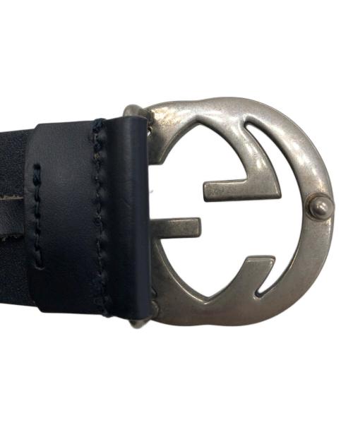 GUCCI（グッチ）GUCCI (グッチ) インターロッキング GGベルト ブラックの古着・服飾アイテム