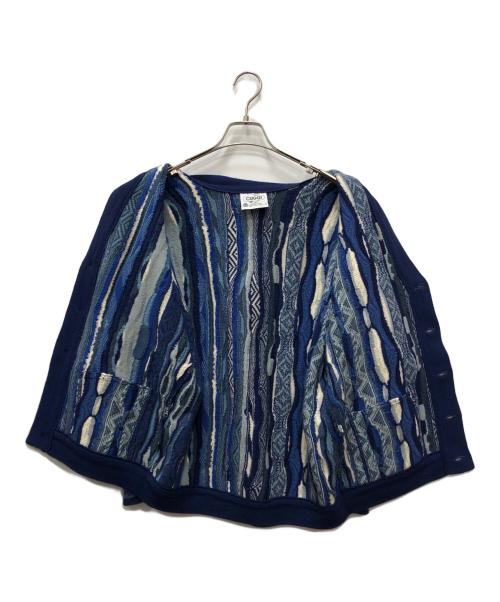 CUGGI（クージー）CUGGI (クージー) 3Dニットカーディガン ブルー サイズ:Sの古着・服飾アイテム