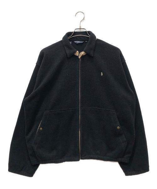POLO RALPH LAUREN（ポロ・ラルフローレン）POLO RALPH LAUREN (ポロ・ラルフローレン) フリーススイングトップ ブラック サイズ:Lの古着・服飾アイテム