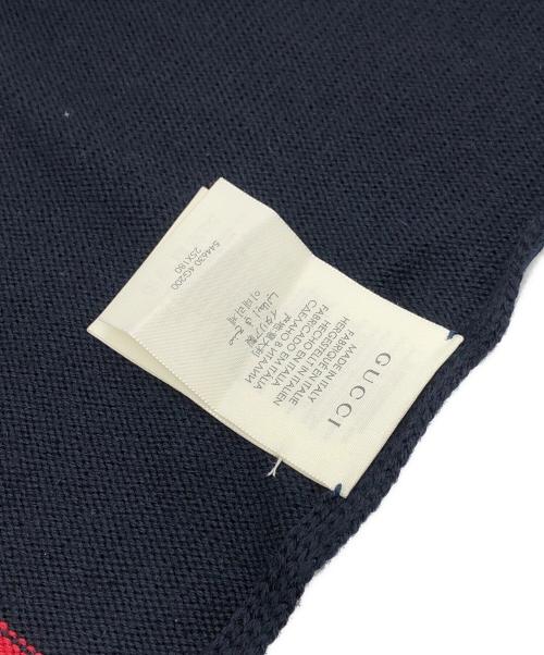 GUCCI（グッチ）GUCCI (グッチ) マフラー ネイビーの古着・服飾アイテム