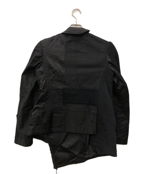 Y's（ワイズ）Y's (ワイズ) PATCHWORK RIGHT FRONT JERSEY JACK（ライトフロント・ジャージージャケット） ブラック サイズ:1の古着・服飾アイテム