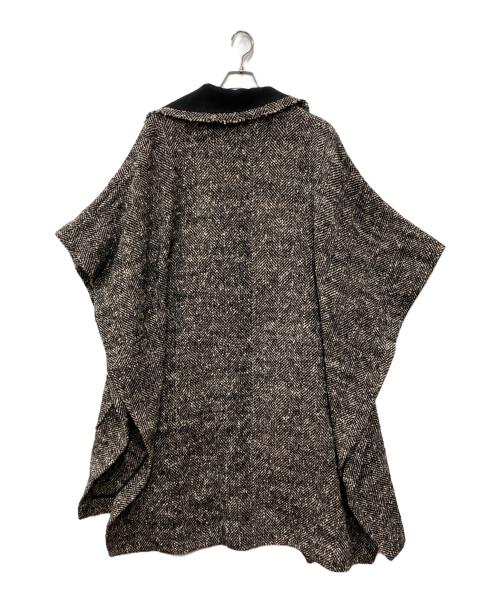 Y's（ワイズ）Y's (ワイズ) ヘリンボーンツイードポンチョ ブラック サイズ:1の古着・服飾アイテム