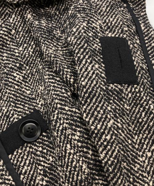 Y's（ワイズ）Y's (ワイズ) ヘリンボーンツイードポンチョ ブラック サイズ:1の古着・服飾アイテム