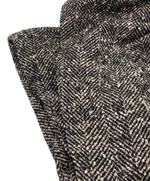 Y's（ワイズ）Y's (ワイズ) ヘリンボーンツイードポンチョ ブラック サイズ:1の古着・服飾アイテム