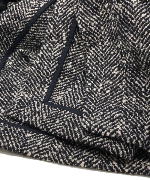 Y's（ワイズ）Y's (ワイズ) ヘリンボーンツイードポンチョ ブラック サイズ:1の古着・服飾アイテム