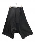 Y'sワイズ）の古着「パターン切替サルエルパンツ」｜ブラック