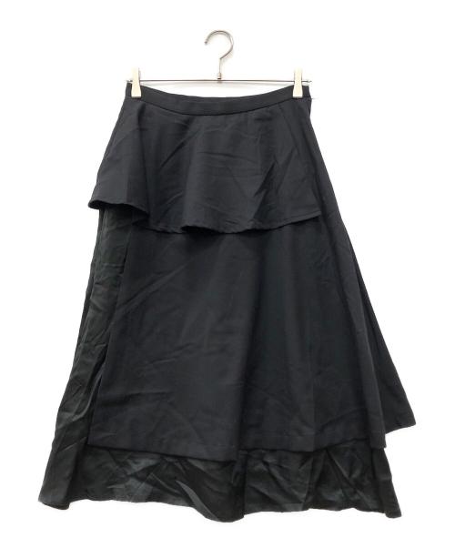 noir kei ninomiya（ノワール ケイ ニノミヤ）noir kei ninomiya (ノワール ケイ ニノミヤ) レイヤードスカート ブラック サイズ:Sの古着・服飾アイテム