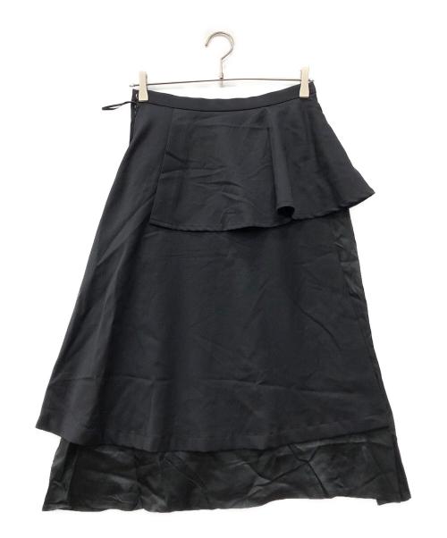 noir kei ninomiya（ノワール ケイ ニノミヤ）noir kei ninomiya (ノワール ケイ ニノミヤ) レイヤードスカート ブラック サイズ:Sの古着・服飾アイテム