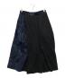 YOHJI YAMAMOTO (ヨウジヤマモト) フラワープリント切替ワイドパンツ ブラック サイズ:1：18000円