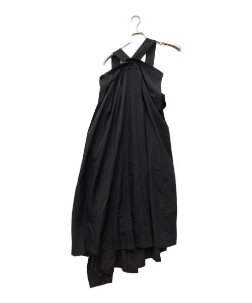 YOHJI YAMAMOTO（ヨウジヤマモト）YOHJI YAMAMOTO (ヨウジヤマモト) プリーツサロペット ブラック サイズ:1の古着・服飾アイテム