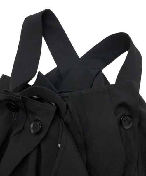 YOHJI YAMAMOTO（ヨウジヤマモト）YOHJI YAMAMOTO (ヨウジヤマモト) プリーツサロペット ブラック サイズ:1の古着・服飾アイテム